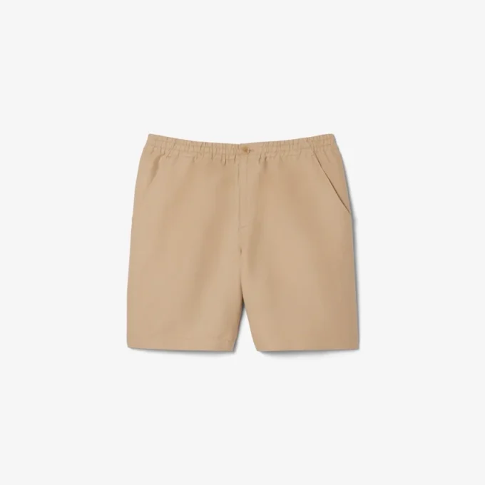 Heren short met reguliere pasvorm van wolmix The Blend
