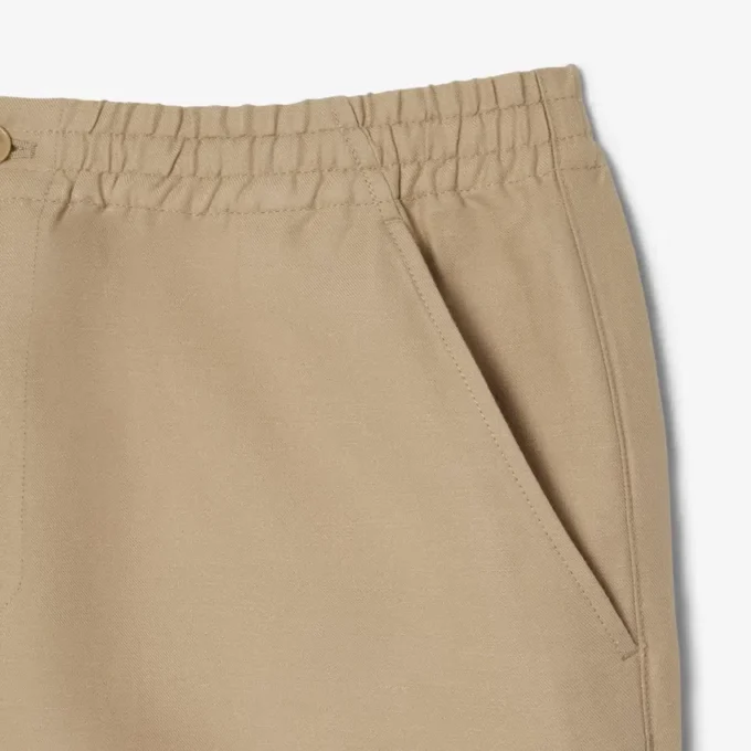 Heren short met reguliere pasvorm van wolmix The Blend