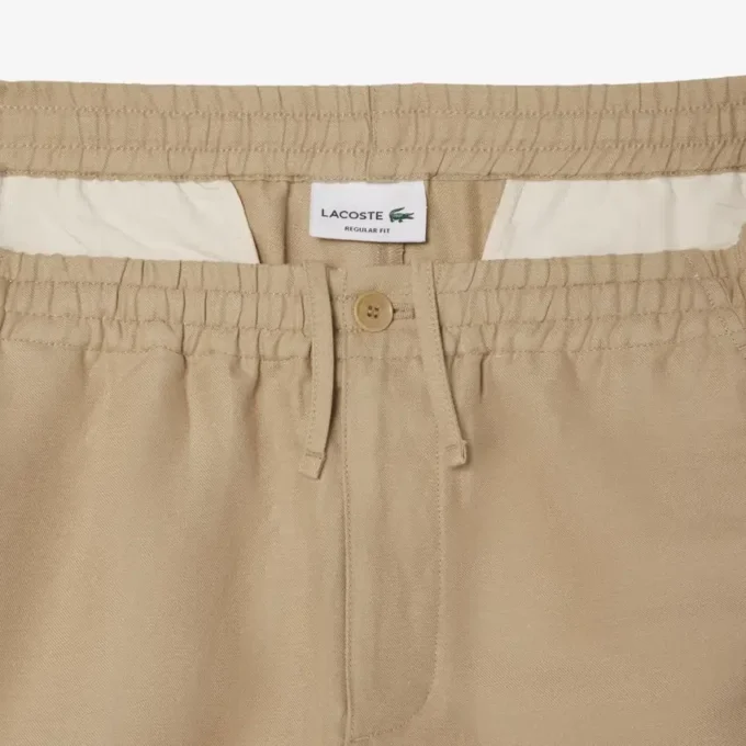 Heren short met reguliere pasvorm van wolmix The Blend