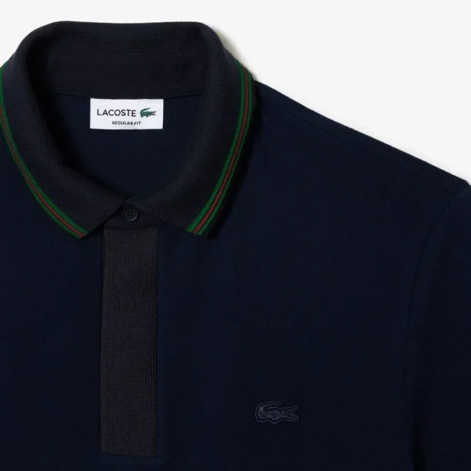 Heren Smart Paris-polo met reguliere pasvorm en contrasterende kraag
