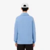 Heren sweatshirt met geribde katoenen polokraag
