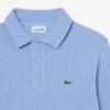 Heren sweatshirt met geribde katoenen polokraag