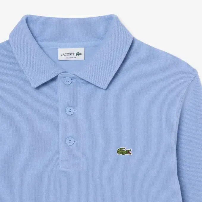 Heren sweatshirt met geribde katoenen polokraag