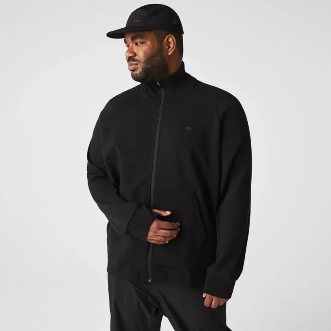 Heren sweatshirt met hoge kraag en ritssluiting