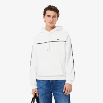 Heren sweatshirt met logo en strepen in klassieke pasvorm