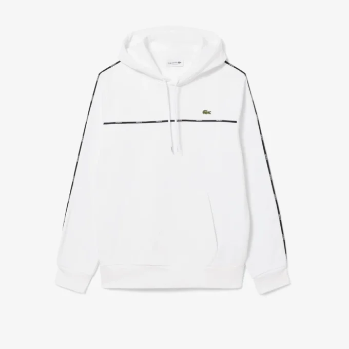 Heren sweatshirt met logo en strepen in klassieke pasvorm