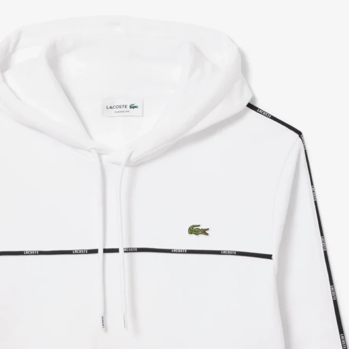 Heren sweatshirt met logo en strepen in klassieke pasvorm