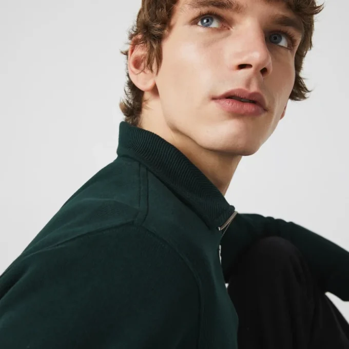 Heren-sweatshirt met ritssluiting en hoge kraag