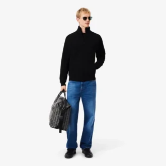 Heren sweatshirt met ritssluiting van dubbelzijdig jersey