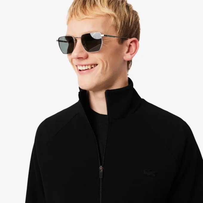 Heren sweatshirt met ritssluiting van dubbelzijdig jersey