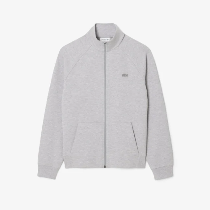 Heren sweatshirt met ritssluiting van dubbelzijdig jersey