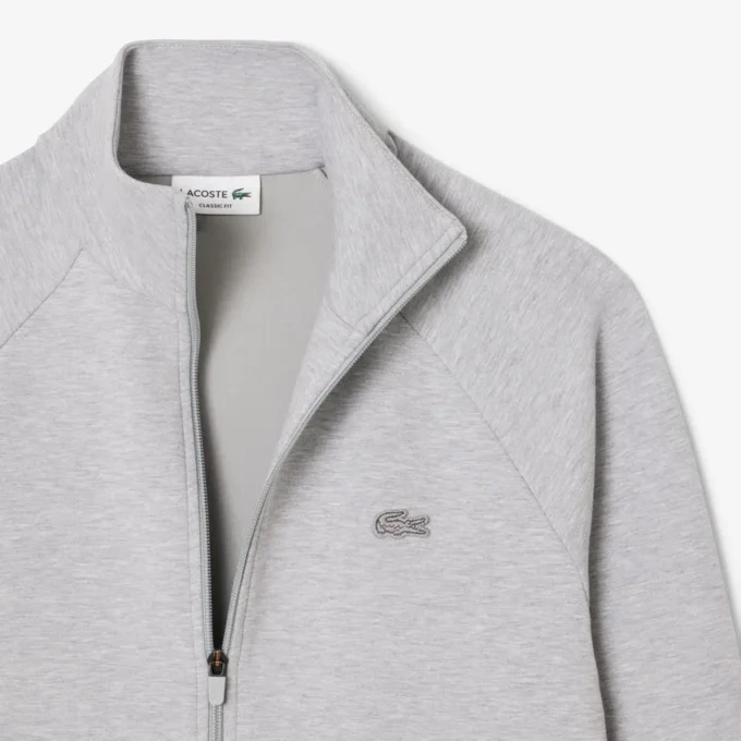 Heren sweatshirt met ritssluiting van dubbelzijdig jersey