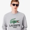 Heren sweatshirt met ronde hals en print in klassieke pasvorm