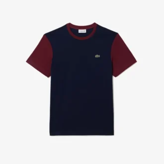 Heren T-shirt met colorblock-print, regular fit, katoen