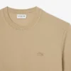 Heren T-shirt met geribde hals en petit piqué