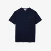 Heren T-shirt met geribde V-hals en lange pasvorm