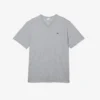 Heren T-shirt met geribde V-hals en lange pasvorm