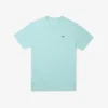 Heren T-shirt met geribde V-hals en lange pasvorm