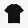 Heren T-shirt met geribde V-hals en lange pasvorm