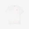 Heren T-shirt met geribde V-hals en lange pasvorm