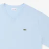 Heren T-shirt met geribde V-hals en lange pasvorm