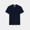 Heren T-shirt met gestreepte kraag van stretchpiqué
