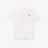 Heren T-shirt met gewassen effect en Ombra-print
