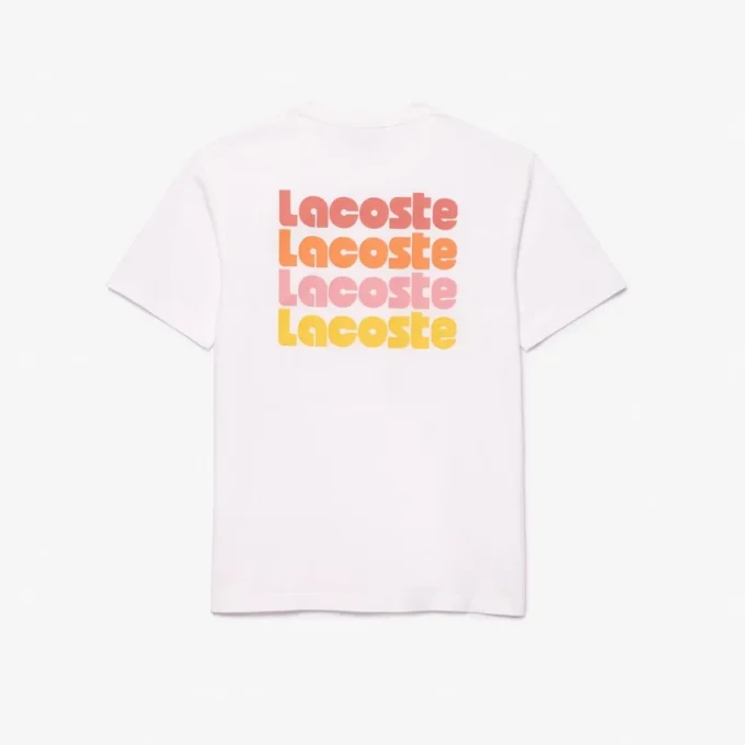 Heren T-shirt met gewassen effect en Ombra-print