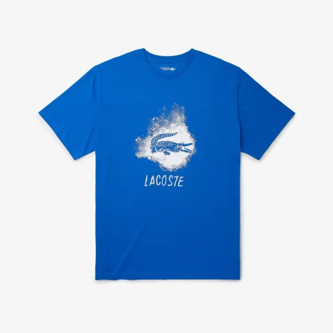 Heren T-shirt met krokodillenprint in grote maten voor sport