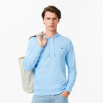 Heren T-shirt met lange mouwen en capuchon