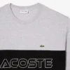 Heren T-shirt met lange pasvorm en kleurblokken
