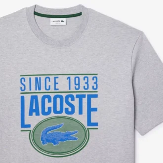 Heren T-shirt met losse pasvorm van zwaar katoen met print