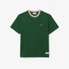 Heren T-shirt met streepjes en ronde hals, gemaakt in Frankrijk