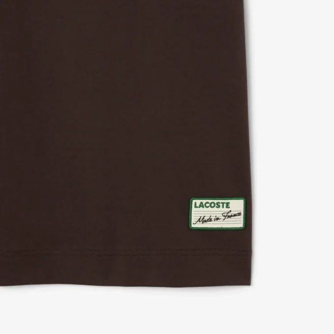 Heren T-shirt met streepjes en ronde hals, gemaakt in Frankrijk