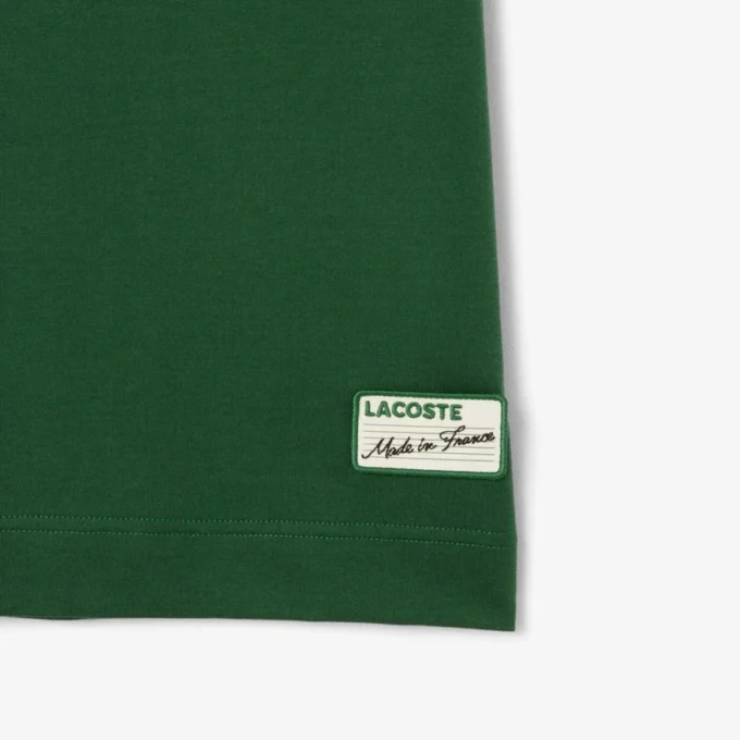 Heren T-shirt met streepjes en ronde hals, gemaakt in Frankrijk