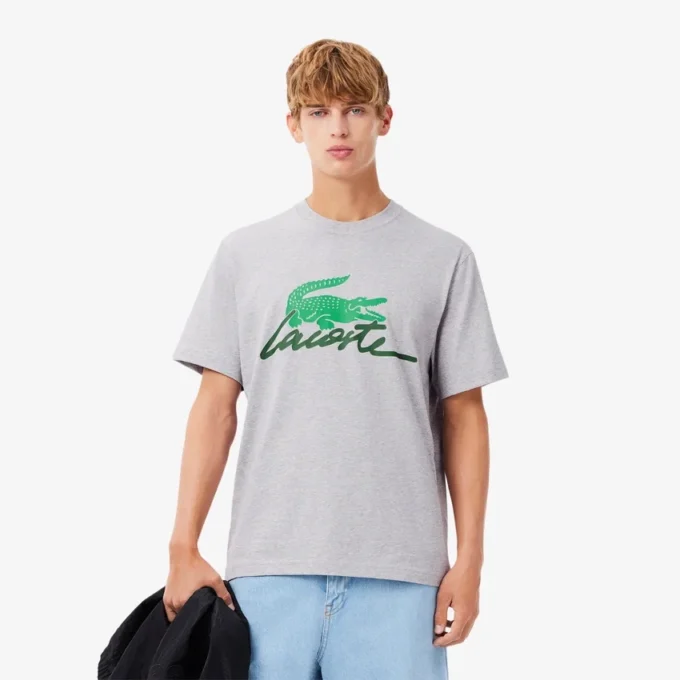 Heren T-shirt van bedrukt katoen