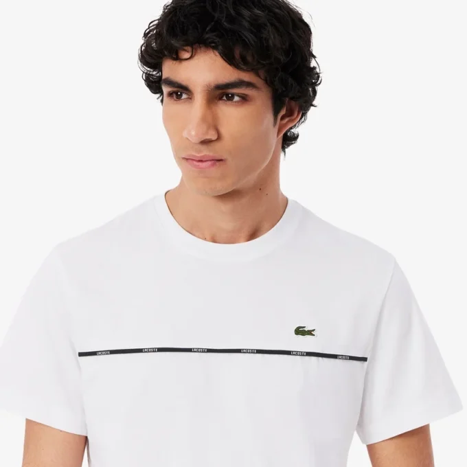 Heren T-shirt van katoen met logo-afwerking