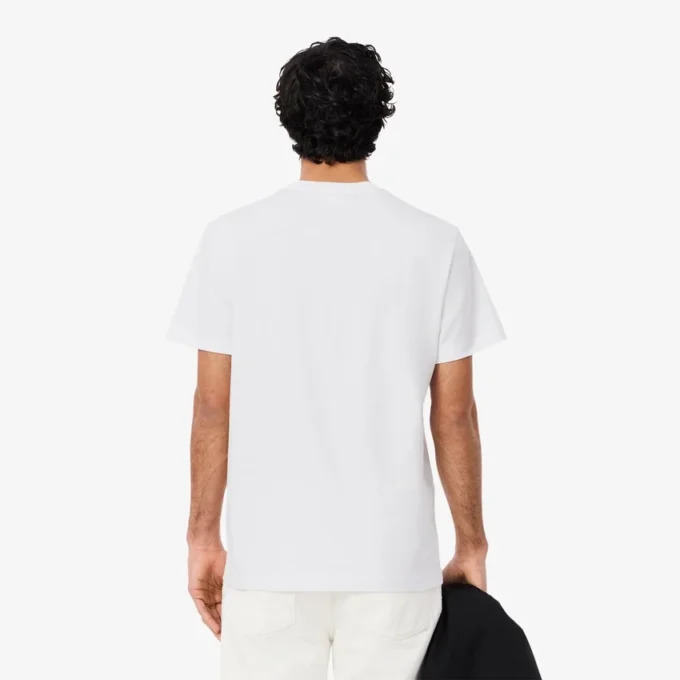 Heren T-shirt van katoen met logo-afwerking