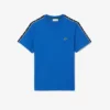 Heren T-shirt van katoen met logo-strepen
