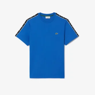 Heren T-shirt van katoen met logo-strepen