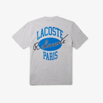 Heren T-shirt van katoen met print op de rug