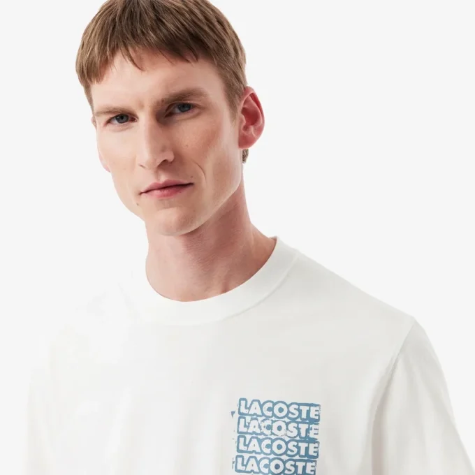 Heren T-shirt van katoenjersey met print