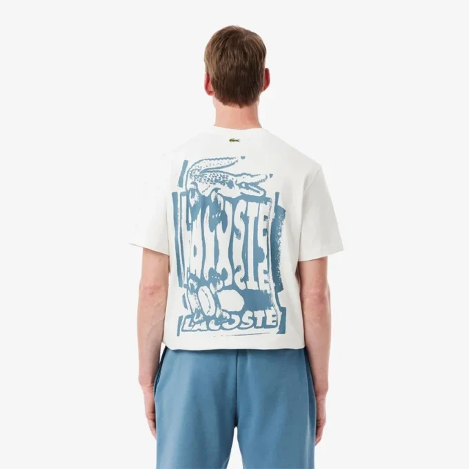 Heren T-shirt van katoenjersey met print