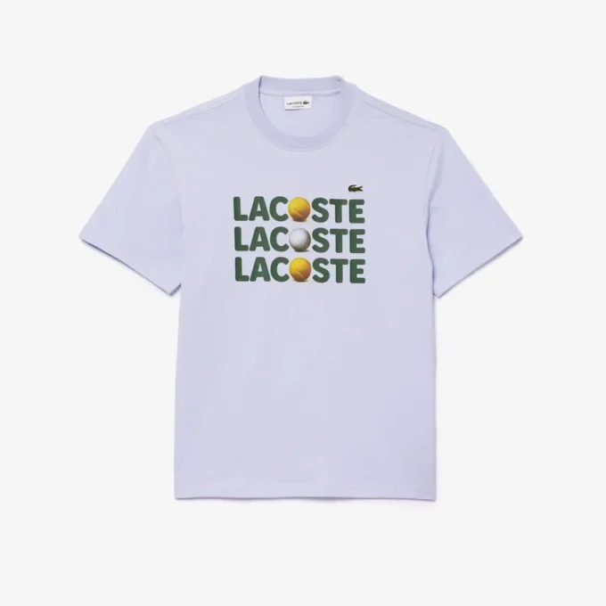 Heren T-shirt van zwaar katoen met balprint