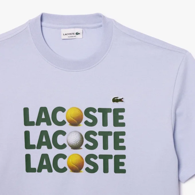 Heren T-shirt van zwaar katoen met balprint