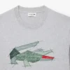 Heren T-shirt van zwaar katoen met krokodillenprint