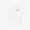 Heren T-shirt van zwaar katoen met print op de rug