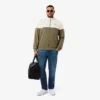 Heren tennis-Sweatshirt met rits en kleurblokken
