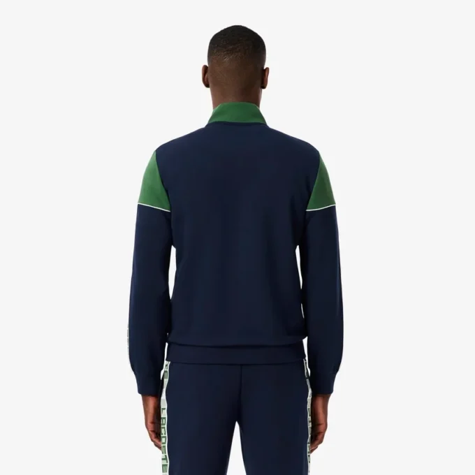 Heren tennis-Sweatshirt met rits en kleurblokken