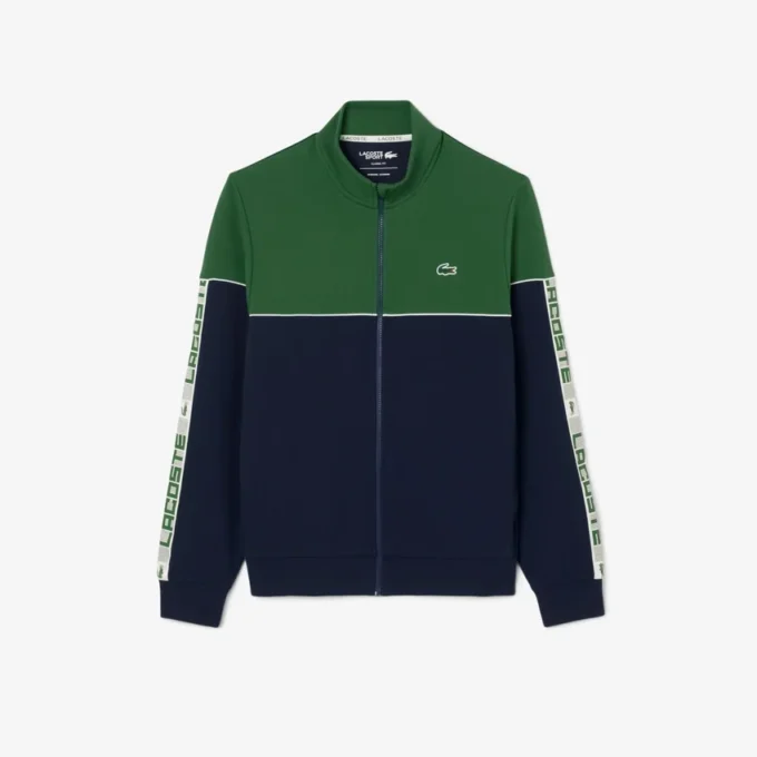 Heren tennis-Sweatshirt met rits en kleurblokken
